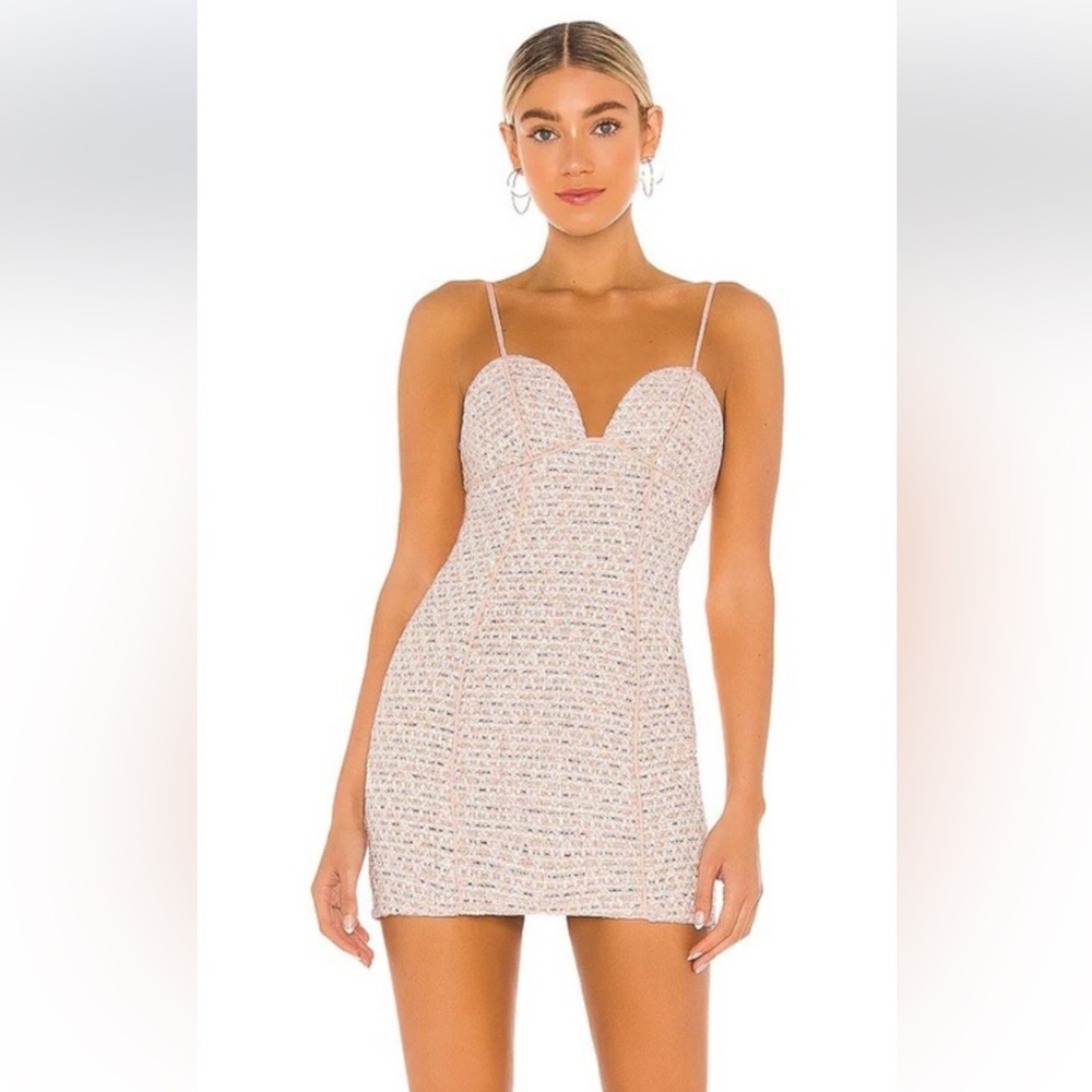 For Love & Lemons Revolve Dionne Mini Dress in Carnation Small NEW With TAGS
